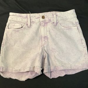 purple washed shorts